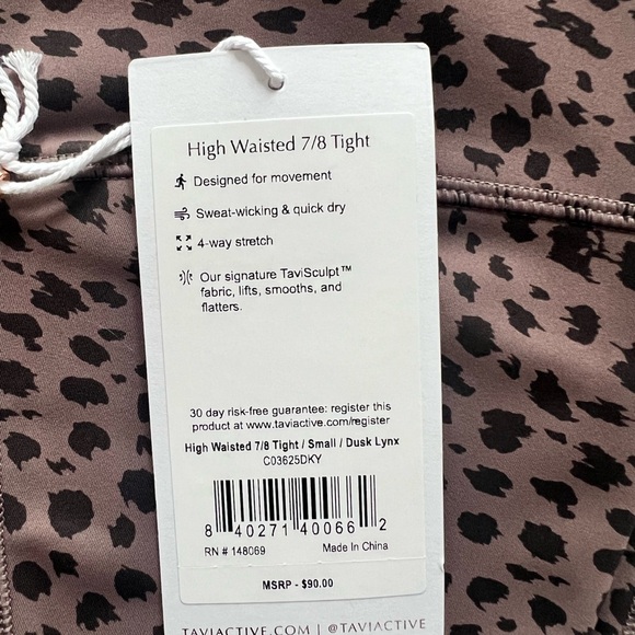 Tavi High Waisted 7/8 Tight Leggings in Dusk Lynx - Picture 4 of 5